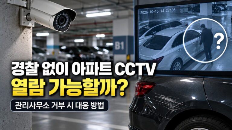 CCTV 영상 열람 방법과 개인정보 보호 안내